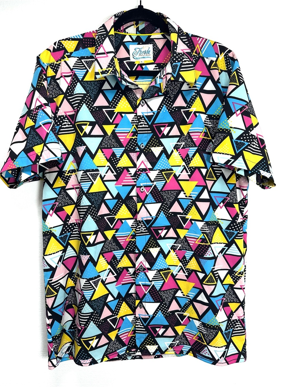 Fresh Prince Of Bel Air Geometric Print Button Down Shirt By The Drill Company L